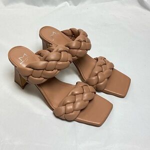 Marc Fisher Heeled Hammy Leather Sandals